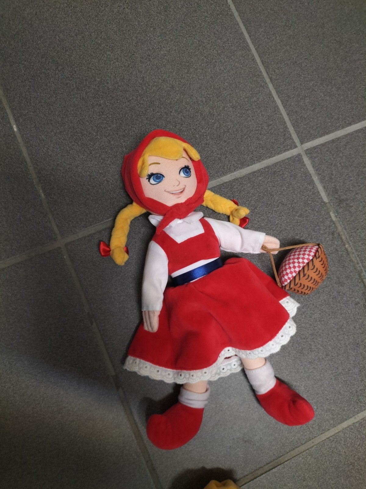 Roodkapje knuffel met mandje, Gebruikt, Overige merken, Overige karakters, Overige typen