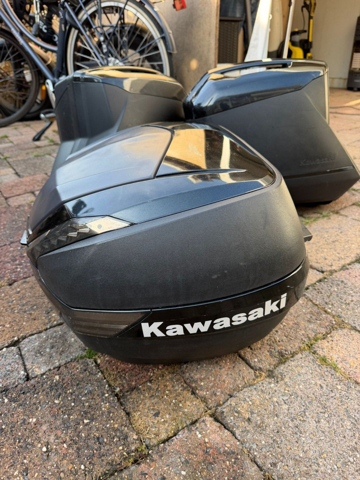 Kawasaki versys 650 kofferset compleet, Motoren, Ophalen, Zo goed als nieuw