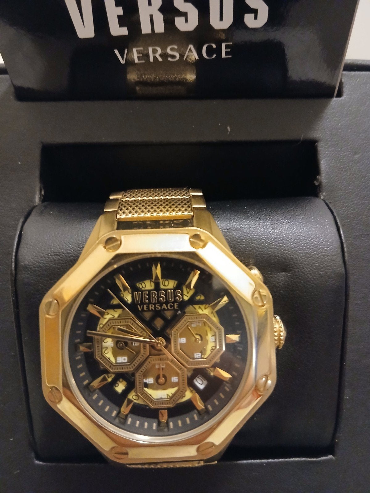Luxe Gouden Versus Versace Horloge - Zo goed als nieuw, Overige merken, Polshorloge, Ophalen of Verzenden, Zo goed als nieuw