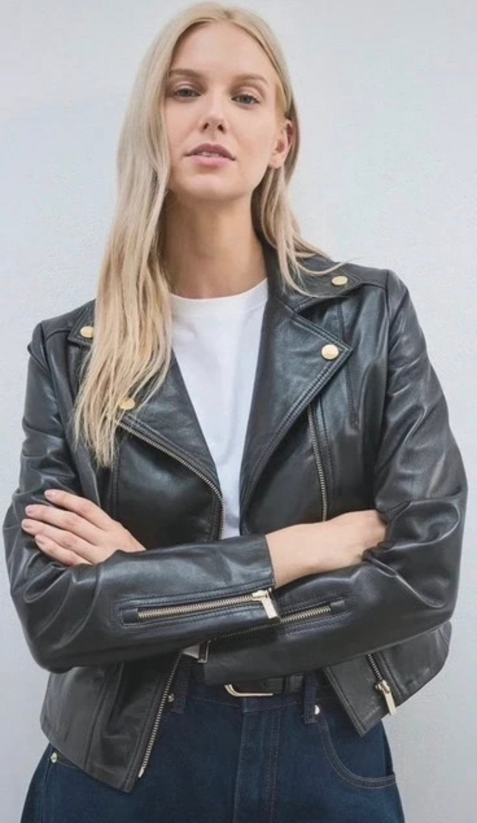 Zwarte leren jack, Kleding | Dames, Verzenden, Zwart, Nieuw, Jasje