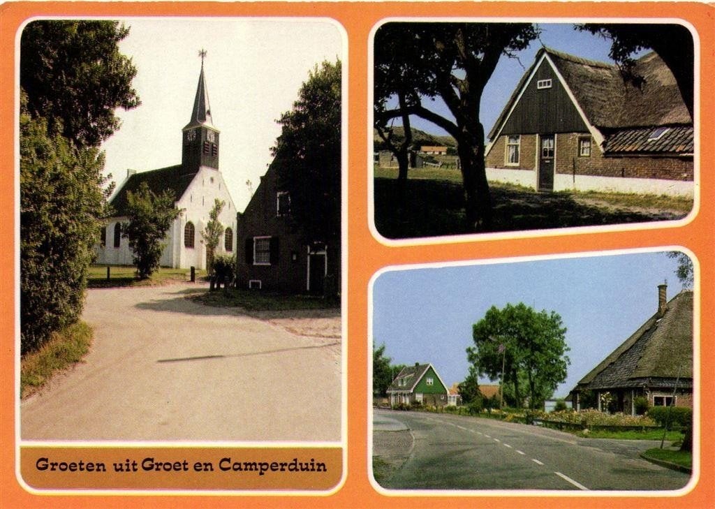 Groeten uit Groet en Camperduin - 3 afb - 1989 gelopen, Ophalen of Verzenden, 1980 tot heden, Gelopen, Noord-Brabant