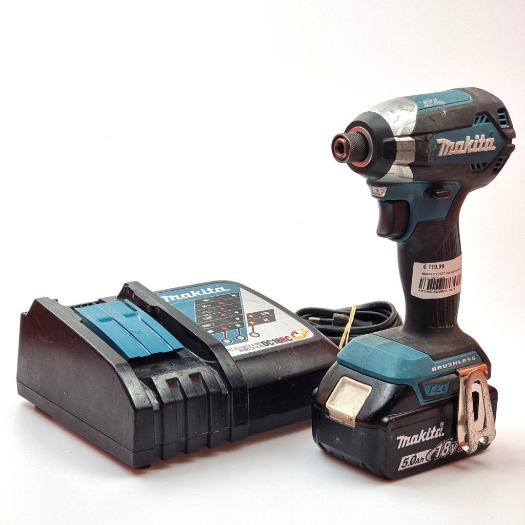 Makita DTD153 Slagschroevendraaier | Incl 18V 5.0Ah, Doe-het-zelf en Verbouw, Gereedschap | Boormachines, Makita, Zo goed als nieuw