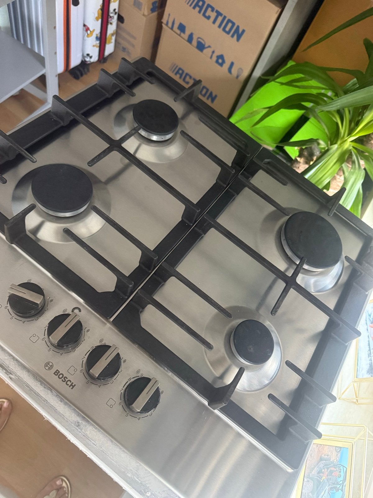 Bosch Inbouw Gaskookplaat - Zo goed als nieuw, Zo goed als nieuw, Inbouw, Gas, 4 kookzones