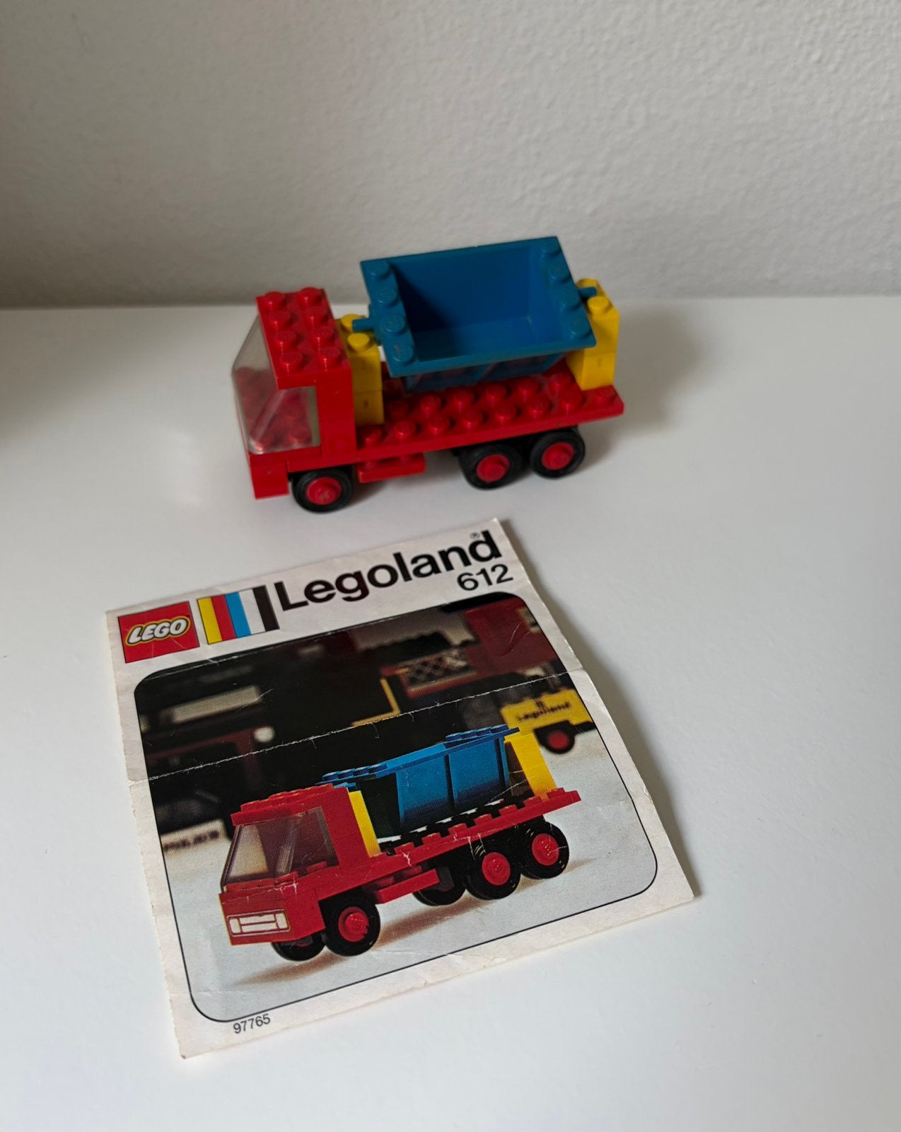 Vintage Lego 612 tipper truck set, Gebruikt, Overige thema's, Lego, Inclusief instructies