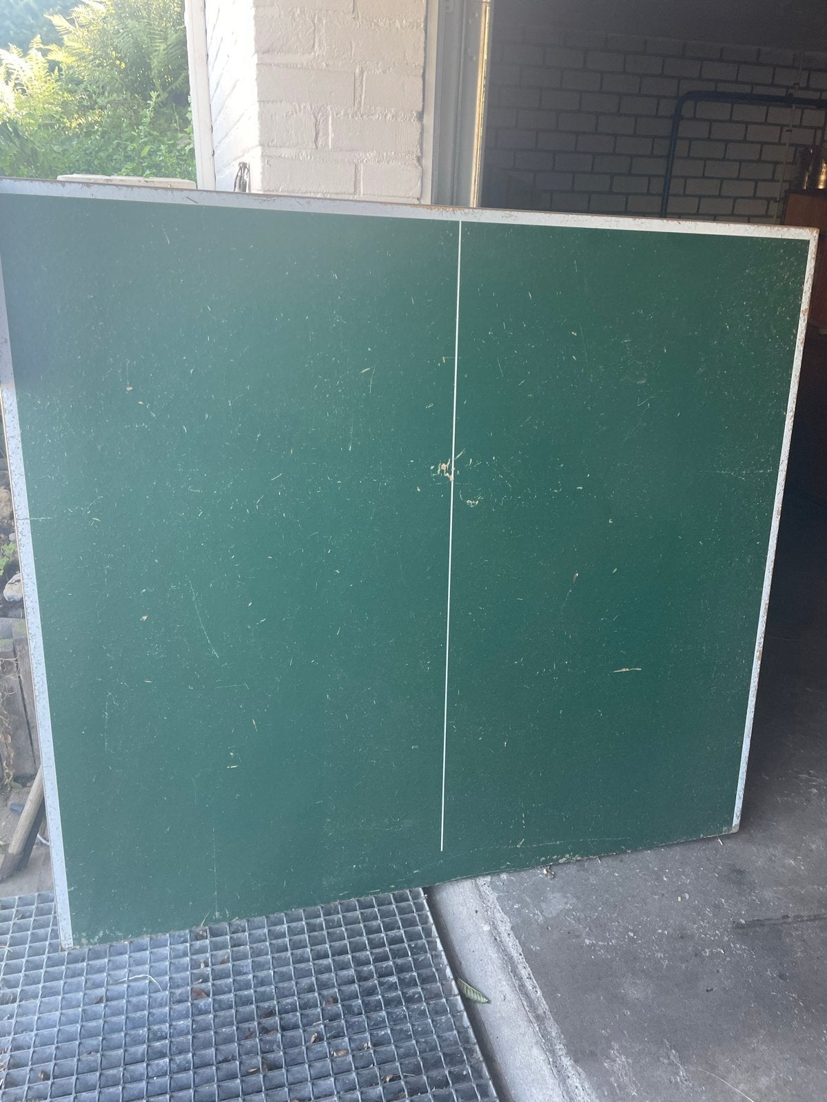 Tafeltennistafel met batjes en balletjes, Sport en Fitness, Tafeltennis, Gebruikt, Tafel Indoor, Inklapbaar, Ophalen