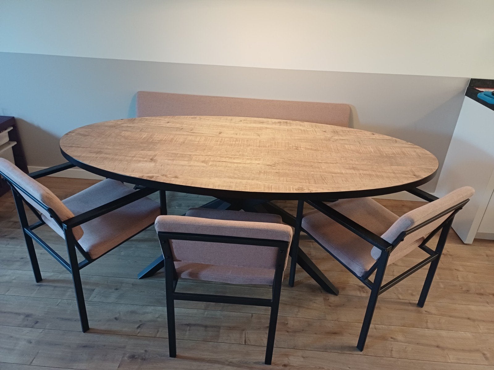 Eetkamerset, Ophalen, Gebruikt, 50 tot 100 cm, 150 tot 200 cm