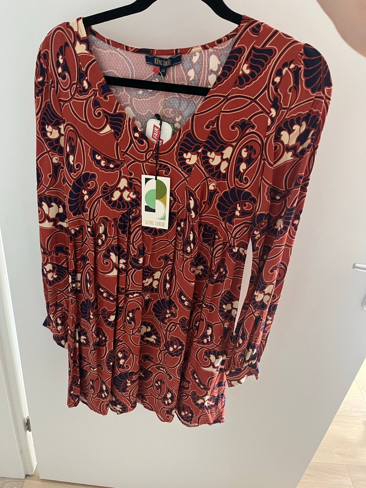 King Louie jurk met paisley print - Maat 34 (XS), Kleding | Dames, Meerkleurig, Nieuw, Ophalen of Verzenden, Maat 34 (XS) of kleiner