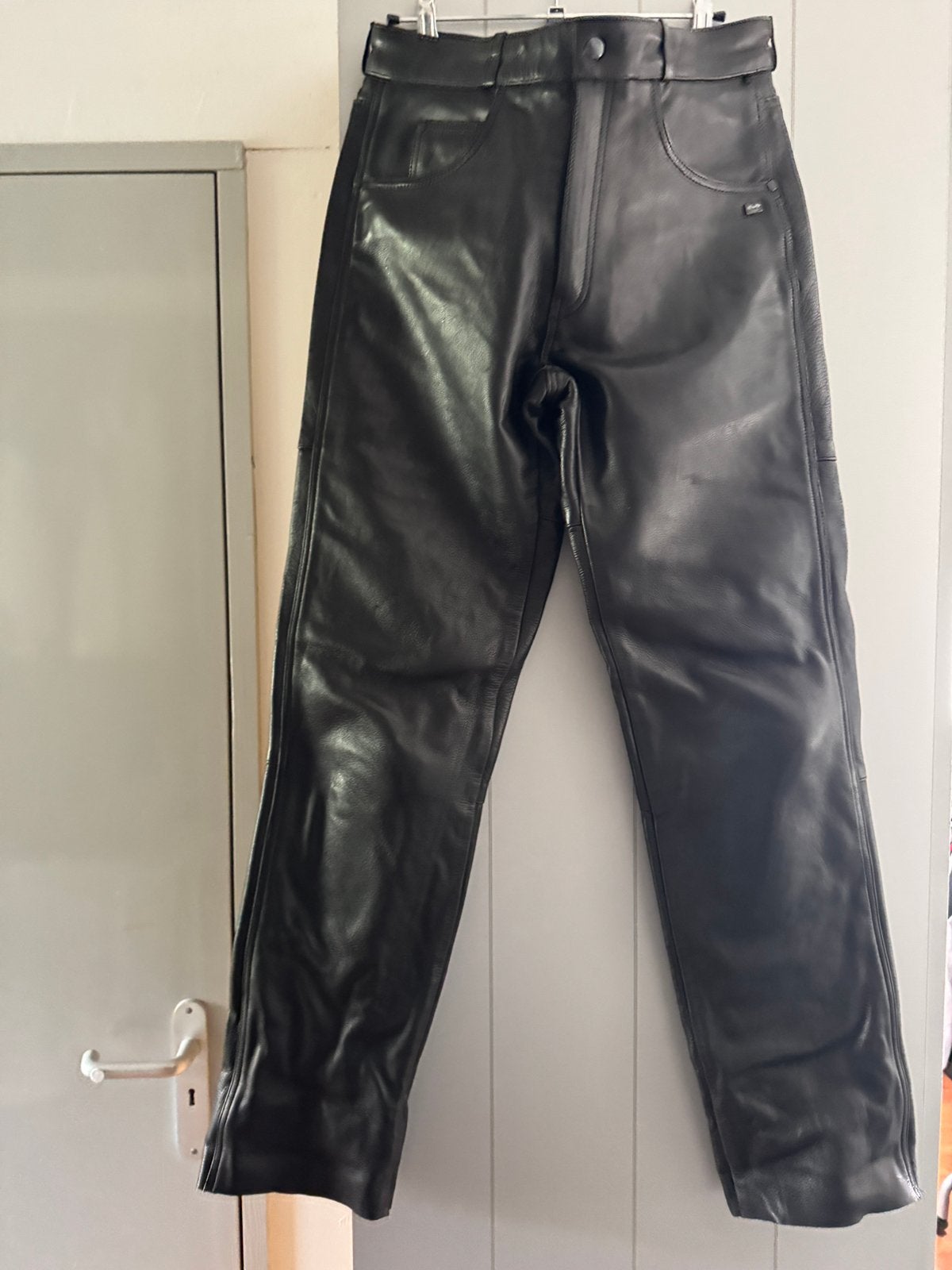 Motorbroek leer maat 50 nieuw, Kleding | Heren, Verzenden, Nieuw, Maat 48/50 (M), Zwart