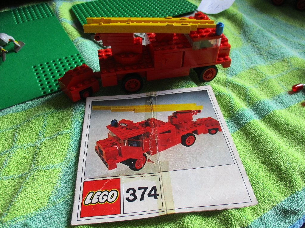 lego Set 374 Brandweerwagen, Kinderen en Baby's, Speelgoed | Duplo en Lego, Ophalen of Verzenden, Gebruikt, Complete set, Lego