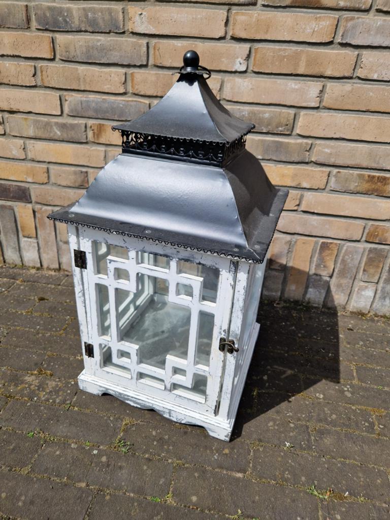 Mooi windlicht - lantaarn, Hout, Gebruikt, Ophalen of Verzenden, Landelijk