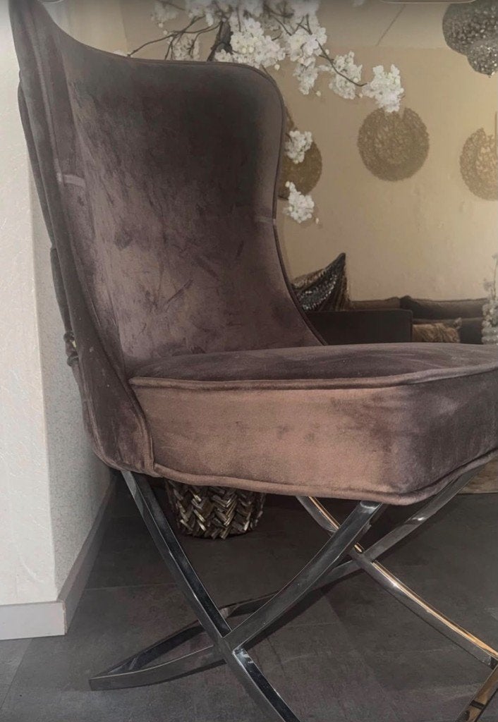 4x velvet stoelen, Huis en Inrichting, Ophalen, Zo goed als nieuw, Vier