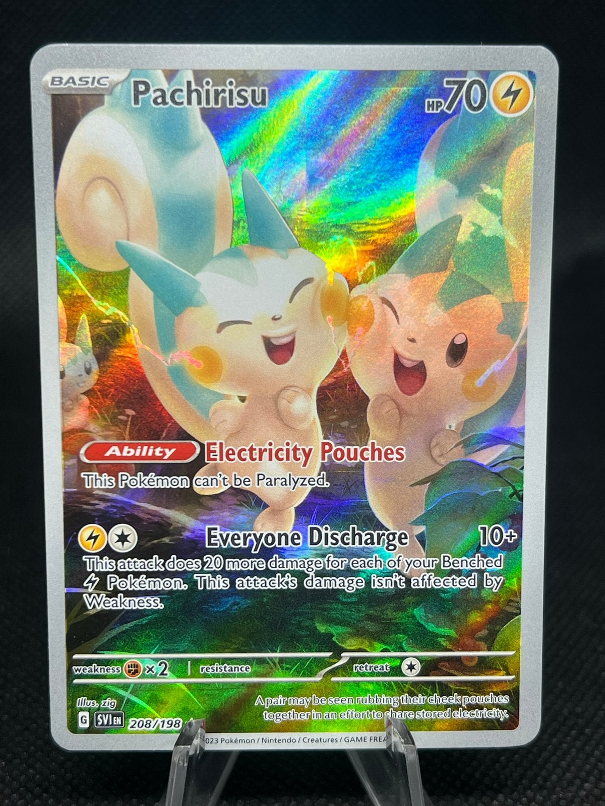 Pokemon Pachirisu #208 Pokemon Scarlet & Violet., Verzenden, Zo goed als nieuw, Losse kaart, Foil