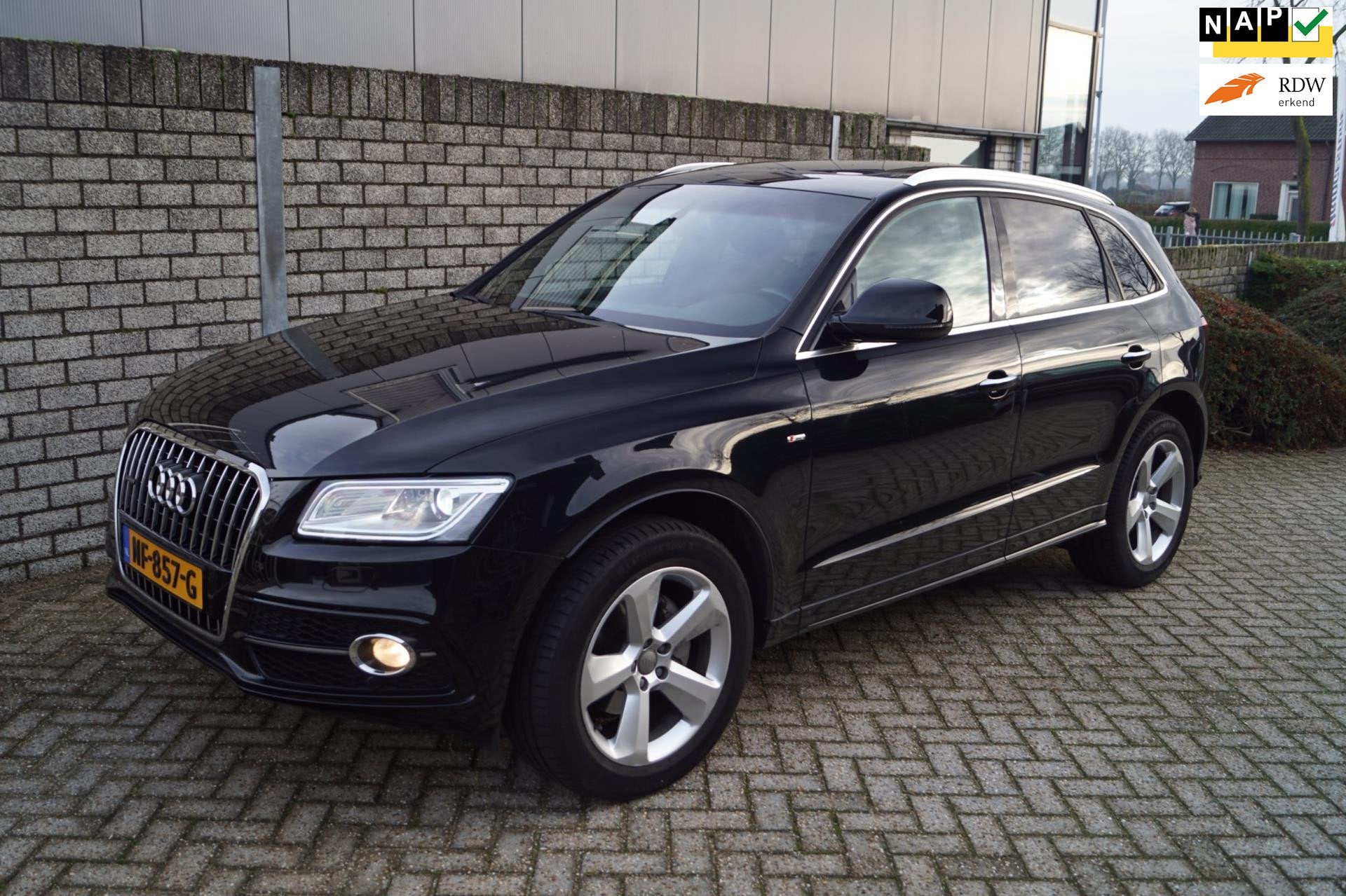 Audi Q5 2.0 TFSI Quattro S Line Autom Panodak Half Leder/Sto, Auto's, Automaat, Dealer onderhouden, Gebruikt, 4 cilinders