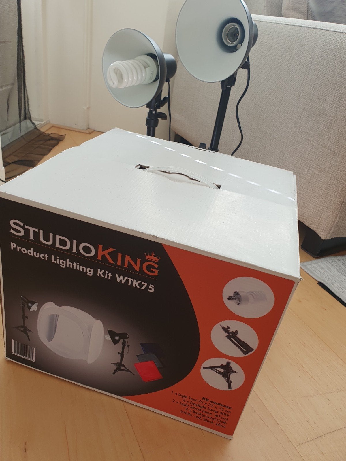 StudioKing WTK75 Product Lighting Kit, Ophalen of Verzenden, Gebruikt, Opvouwbaar, Mini fotostudio