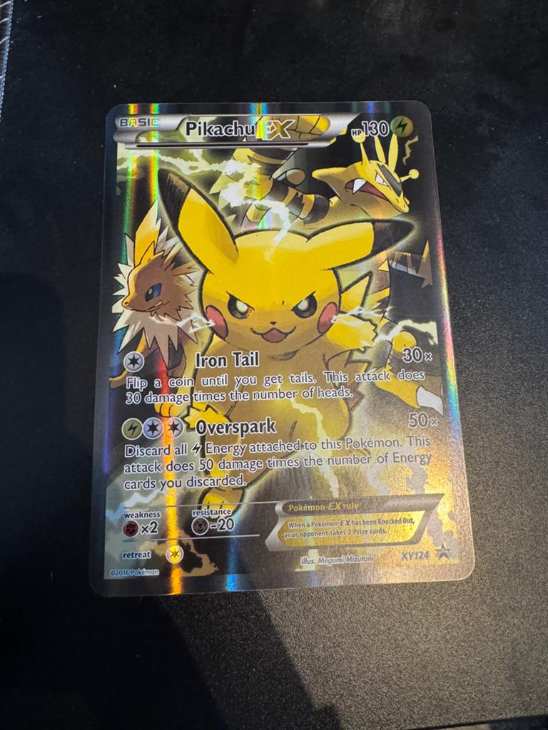 Pikachu EX Jumbo Pokémon XXL VARIANT, Ophalen of Verzenden, Zo goed als nieuw