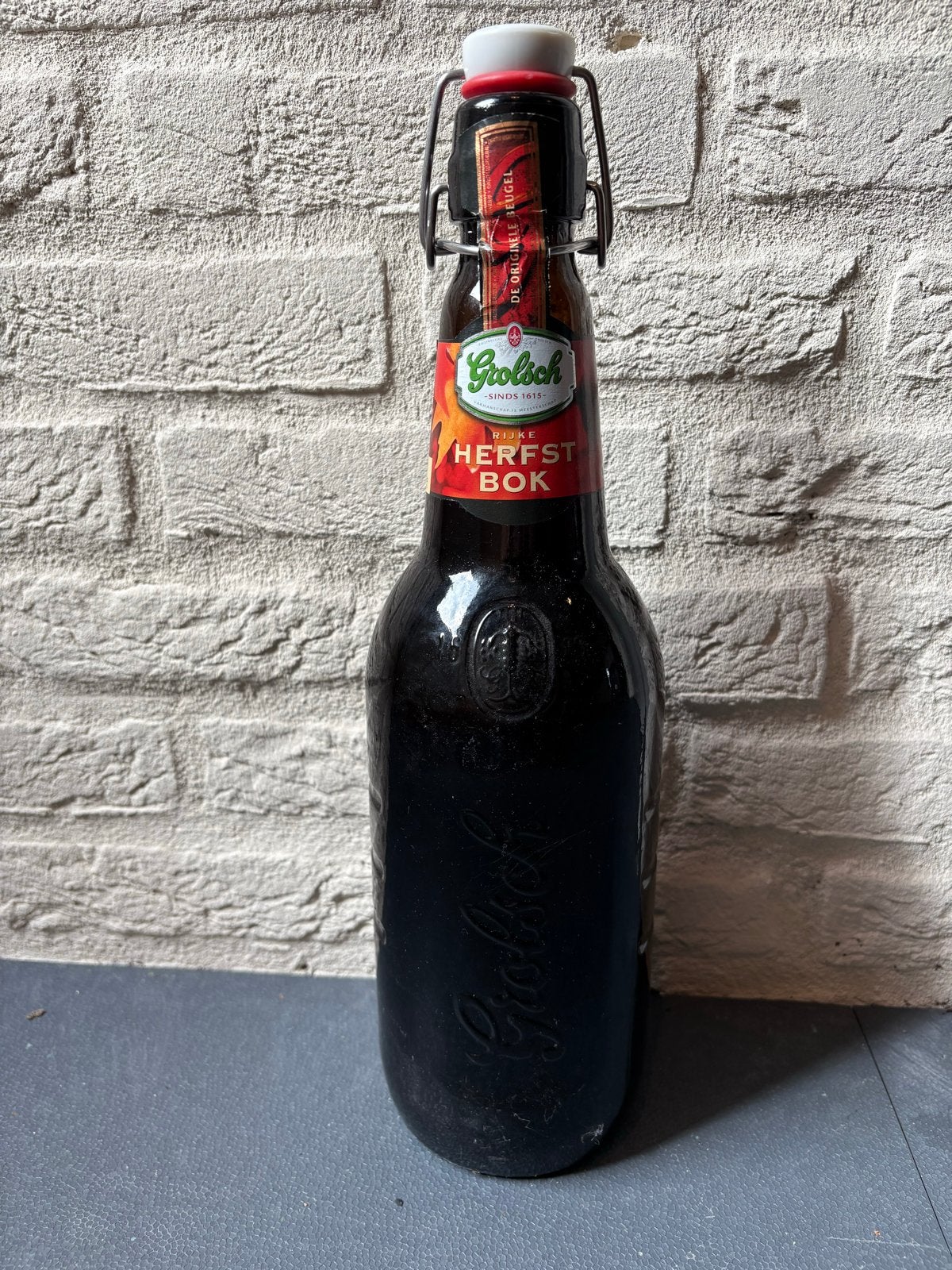 Grolsch Herfstbok 1,5L Beugel Fles - Vintage speciaalbier, Ophalen, Gebruikt, Flesje(s), Grolsch