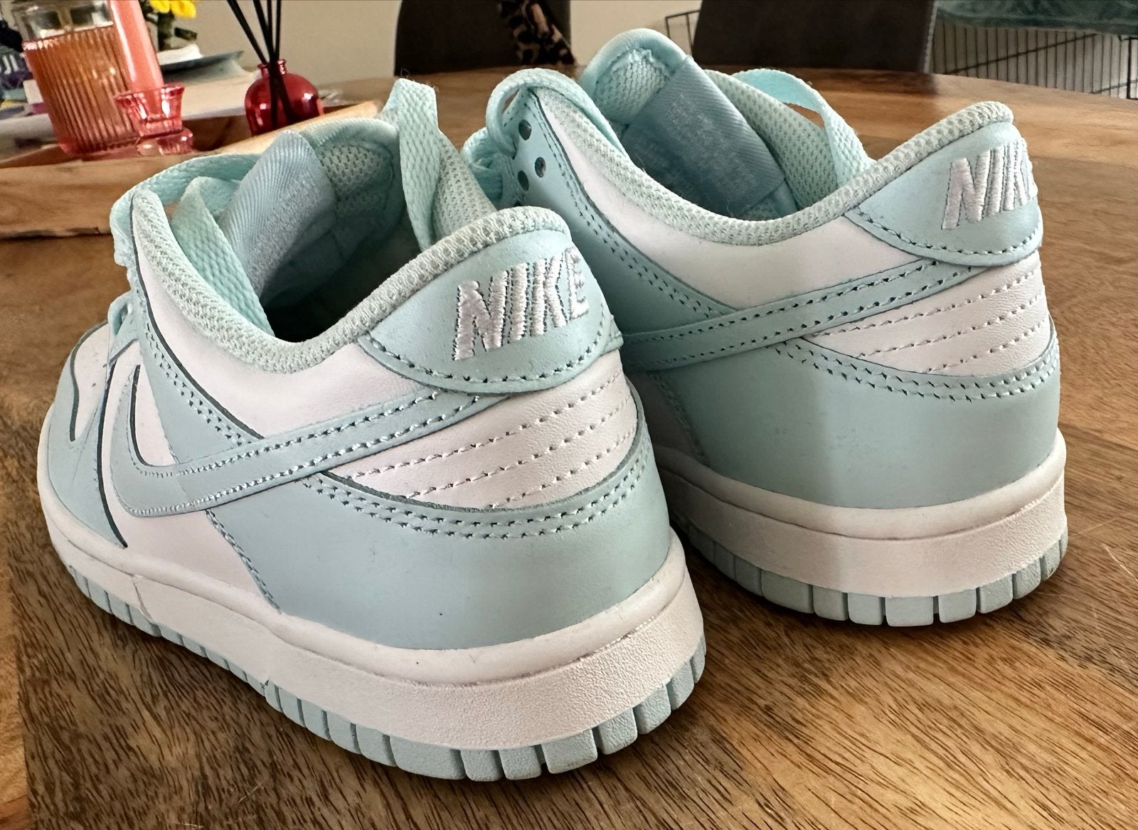 Nike Dunk Low Light Blue White Sneakers, Verzenden, Zo goed als nieuw, Blauw, Sneakers of Gympen
