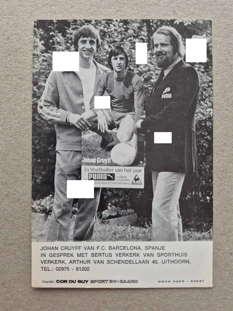 Johan Cruijff – 1972 – Puma – Zeldzaam, Verzamelen, Ophalen of Verzenden, Zo goed als nieuw, Buitenlandse clubs, Poster, Plaatje of Sticker