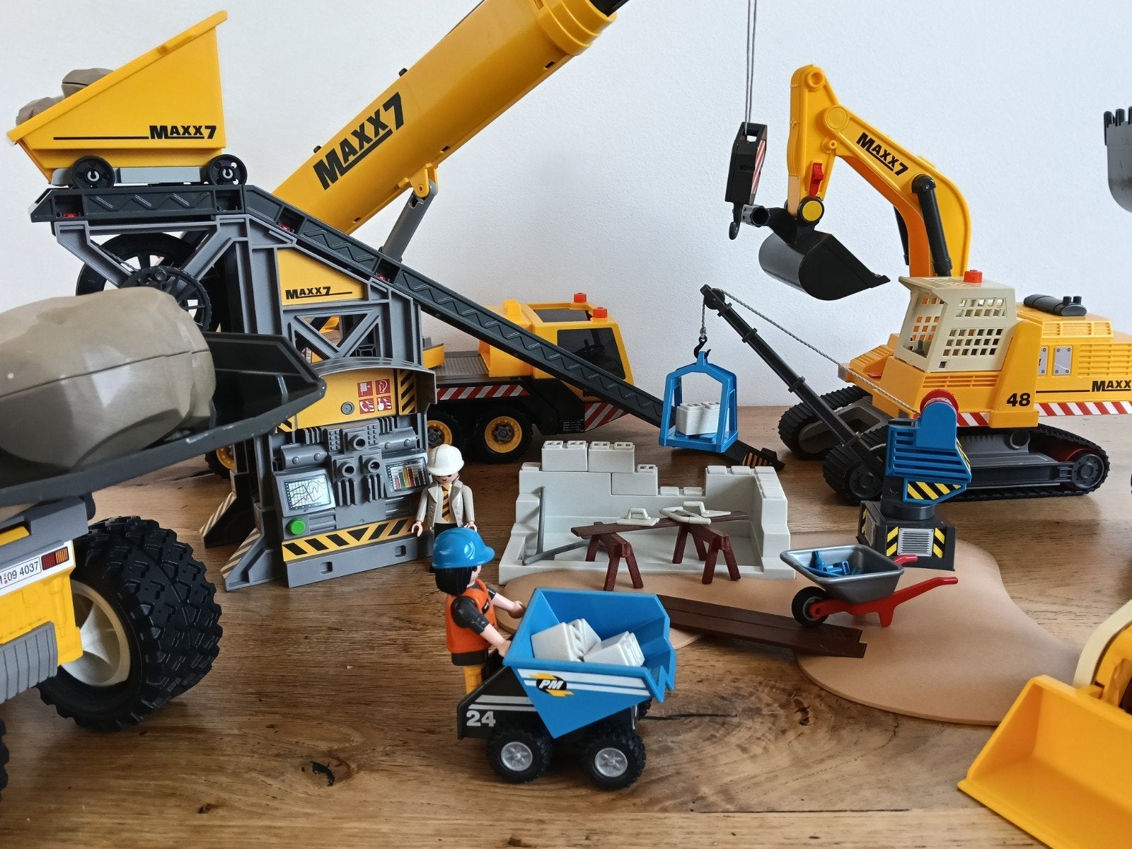 Foto 3 van Grote Playmobil Maxx7 Bouwplaats Set met Voertuigen