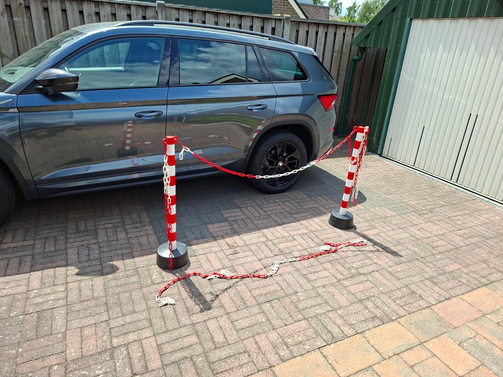 Afzetpalen met ketting - Rood/Wit, Ophalen, Gebruikt