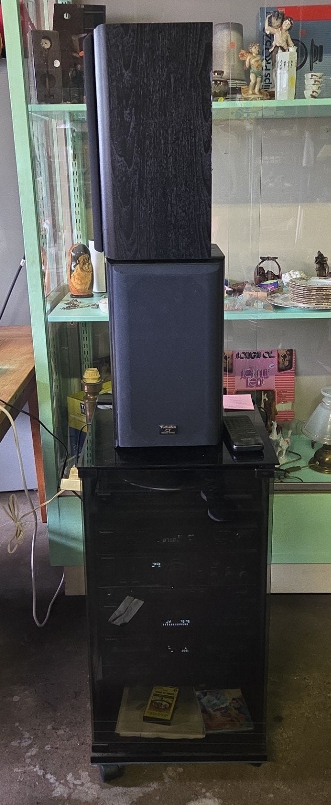 Technics midi hi-fi-stereotoren inc speakers en kast, Gebruikt, Cassettedeck, X, Ophalen