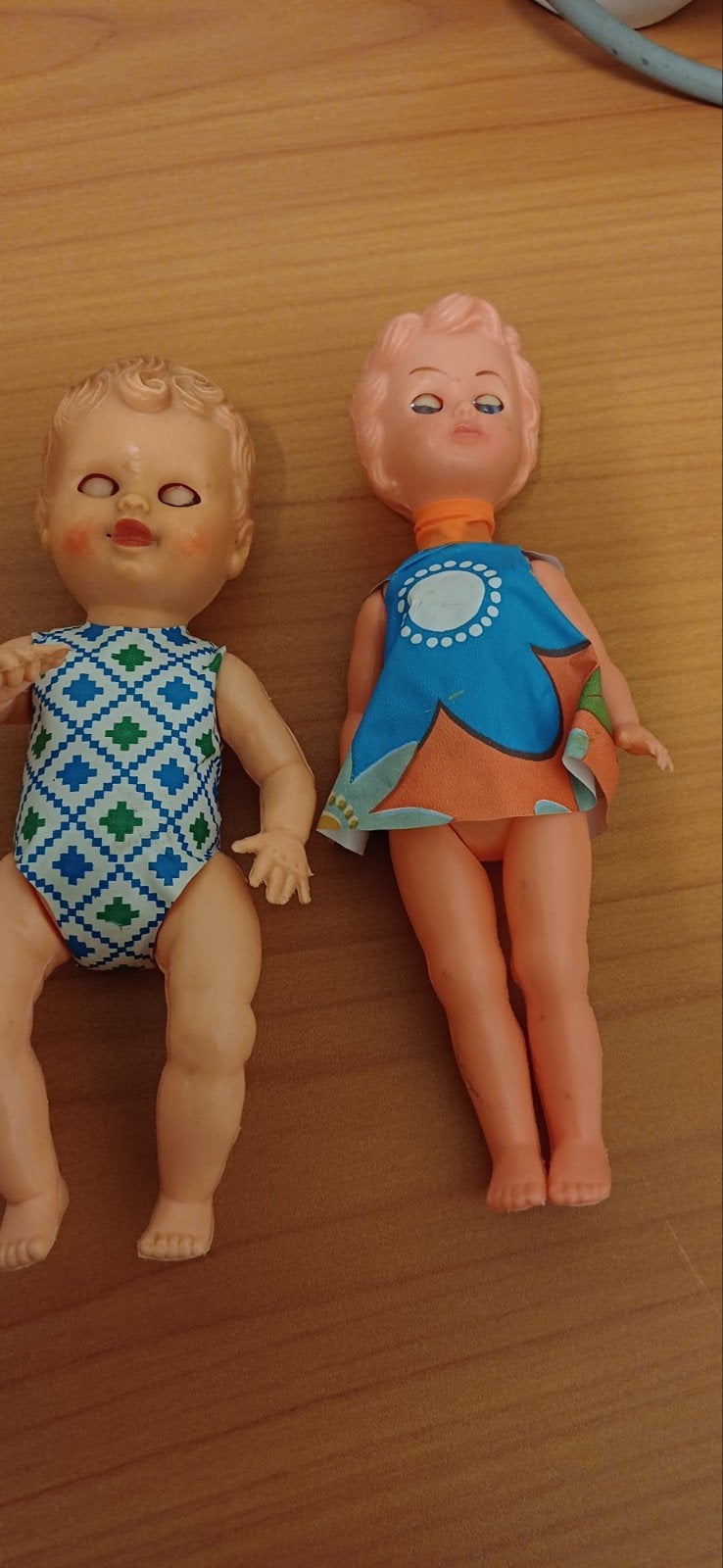 Vintage Babypoppen - Set van 2, Ophalen of Verzenden, Gebruikt, Babypop