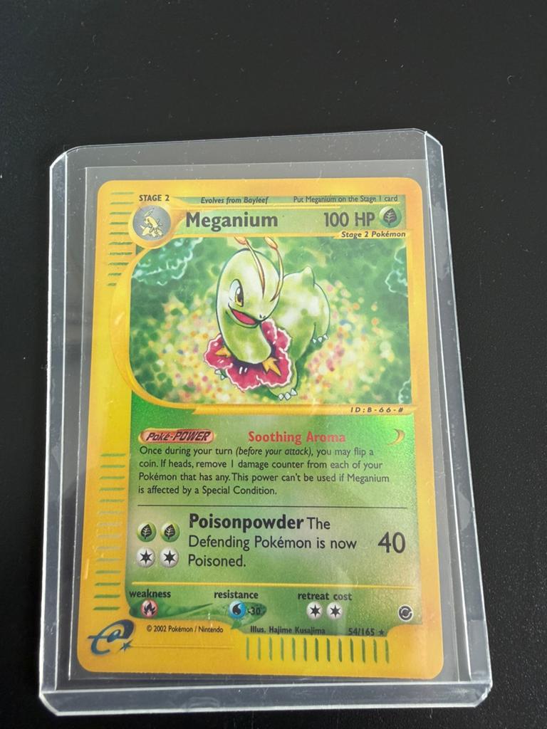 Pokemon Meganium kaart, Hobby en Vrije tijd, Verzamelkaartspellen | Pokémon, Ophalen of Verzenden, Gebruikt