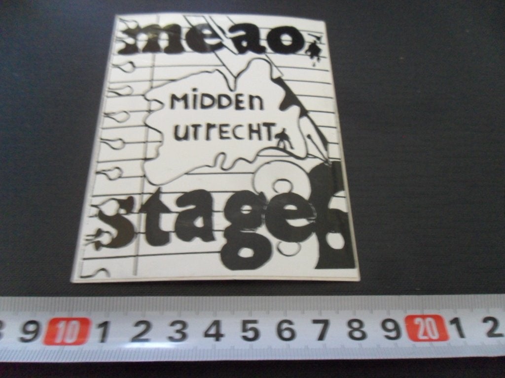 sticker MEAO Stage midden Utrecht, Ophalen, Zo goed als nieuw
