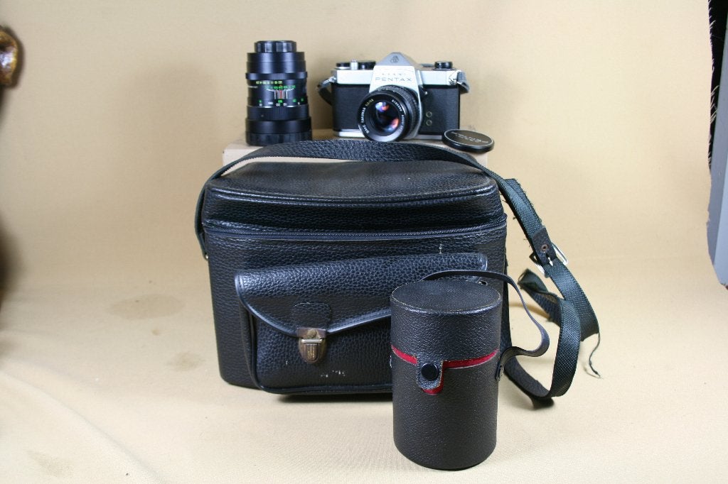 Pentax Asahi camera met extra lens en tas, Audio, Tv en Foto, Fotocamera's Analoog, Gebruikt, --, Spiegelreflex, Ophalen of Verzenden