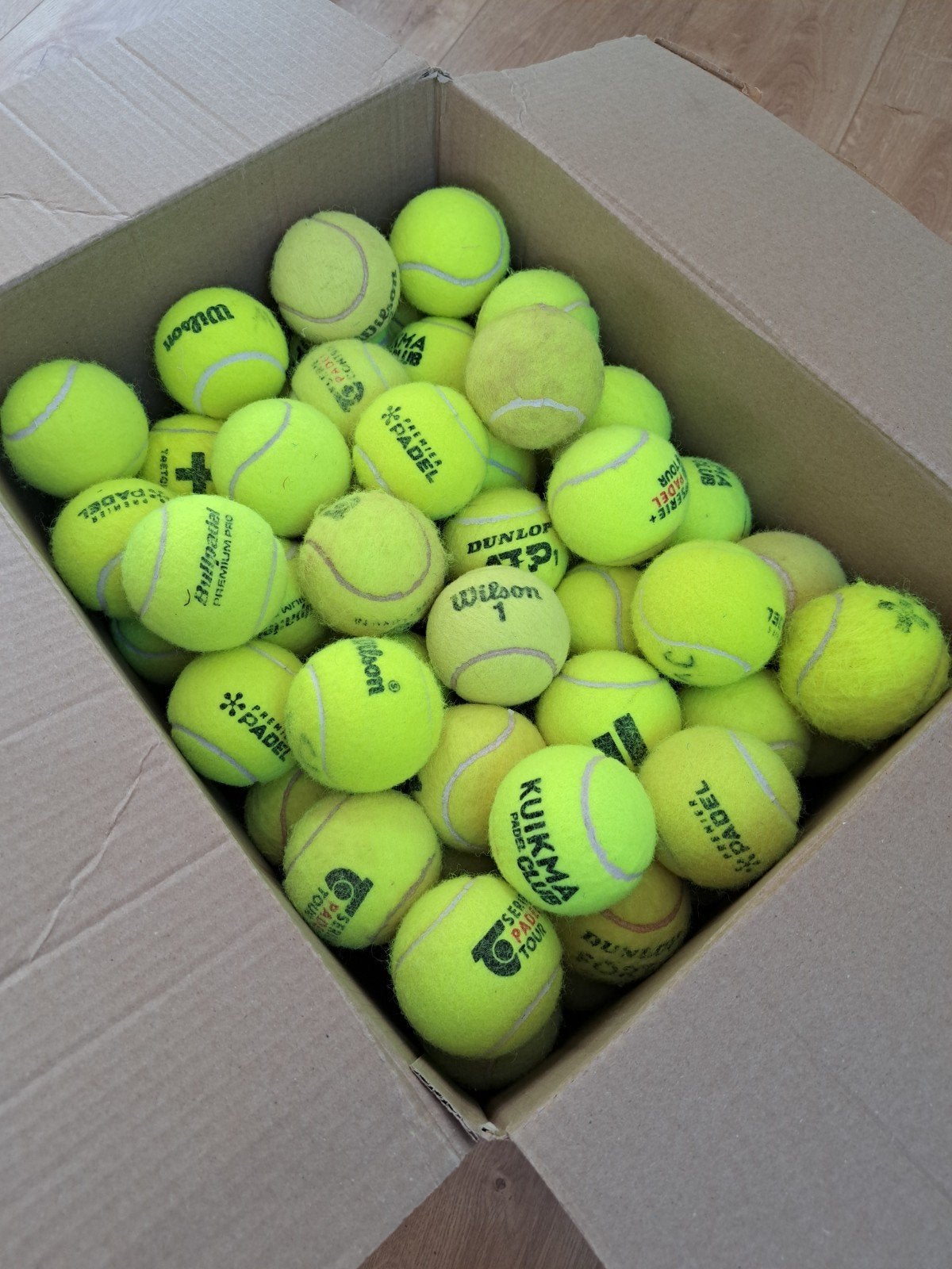 Tennisballen (gebruikt) 108 stuks, Dieren en Toebehoren, Hondenspeelgoed, Ophalen of Verzenden, Gebruikt, Apporteerspeelgoed