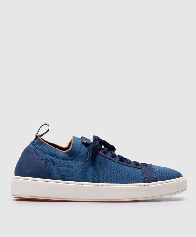 Santoni sneakers maat 8 - Blauw, Blauw, Ophalen of Verzenden, Sneakers of Gympen, Zo goed als nieuw