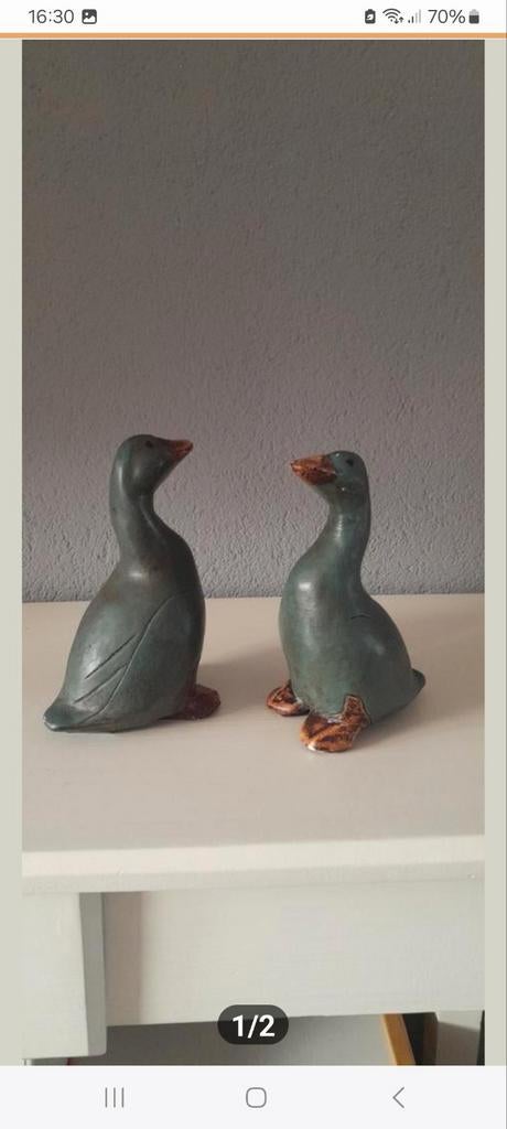 Decoratieve eendjes - Set van 2, Huis en Inrichting, Woonaccessoires | Overige, Ophalen of Verzenden, Gebruikt