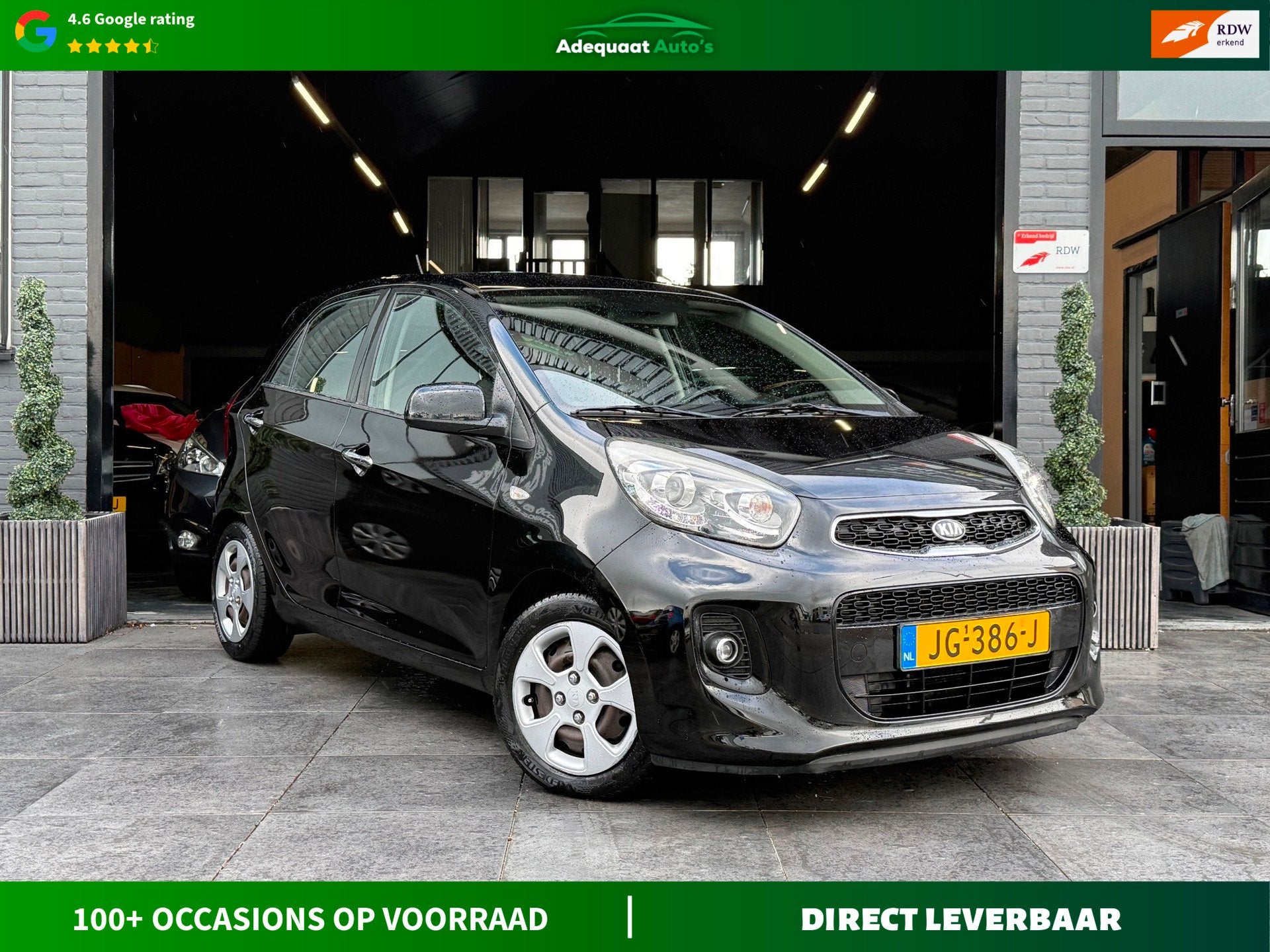 Kia Picanto 1.0 CVVT DynamicLine|Airco|LED|Cruise|NAP|APK, Auto's, Voorwielaandrijving, Euro 5, Stof, Gebruikt