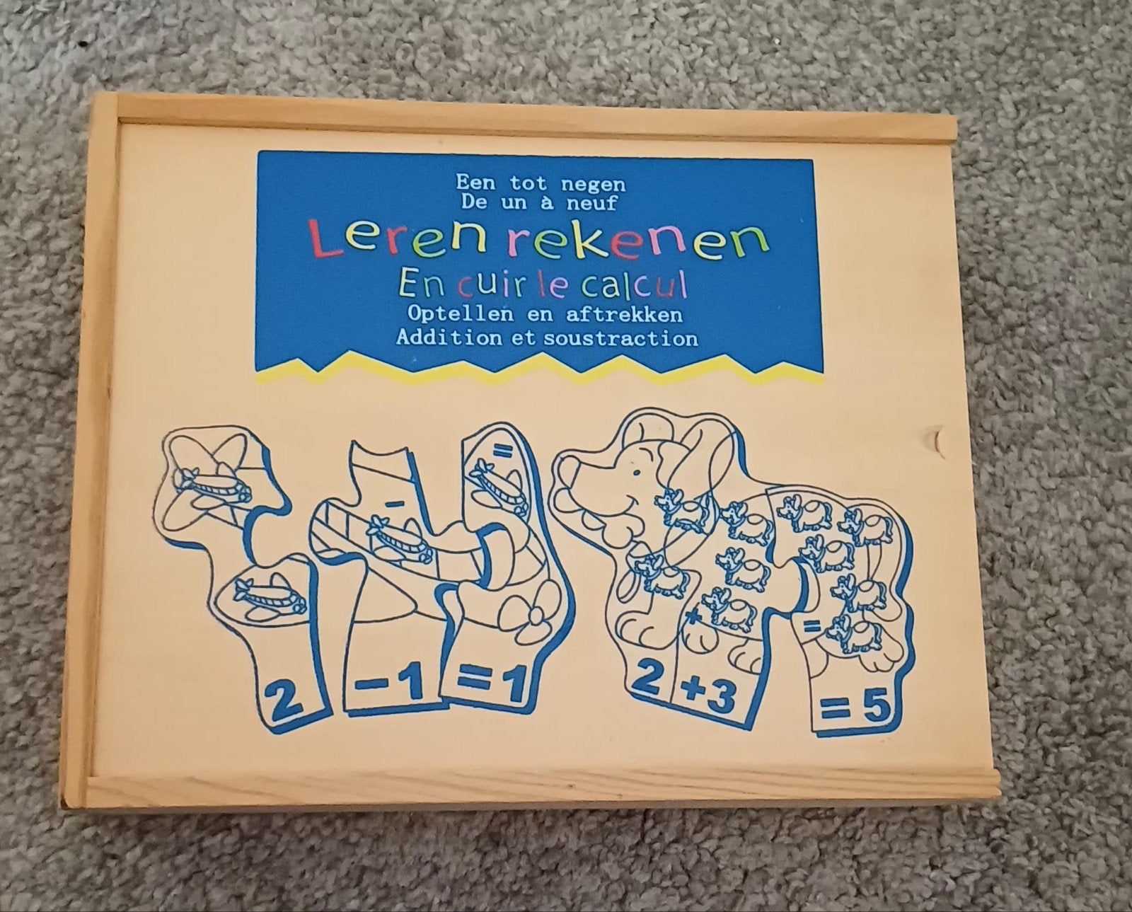 Vintage houten puzzel, Kinderen en Baby's, Speelgoed | Kinderpuzzels, Ophalen, 10 tot 50 stukjes