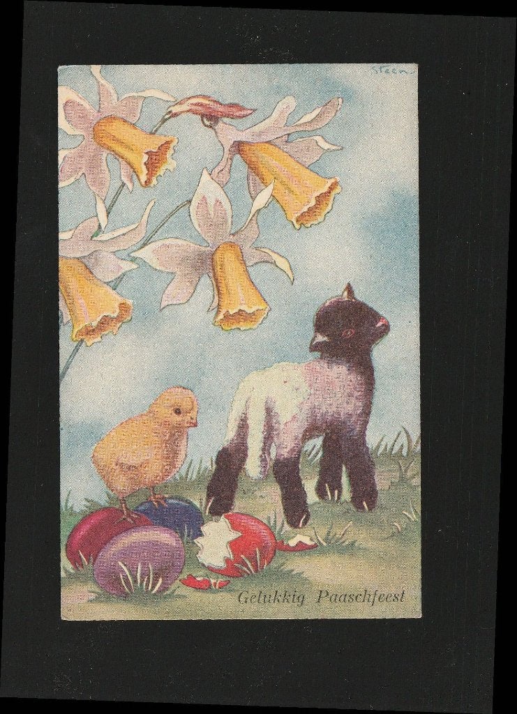 Pasen illu Pax Steen BB2-03, Ophalen of Verzenden, 1940 tot 1960, Ongelopen, Overige thema's