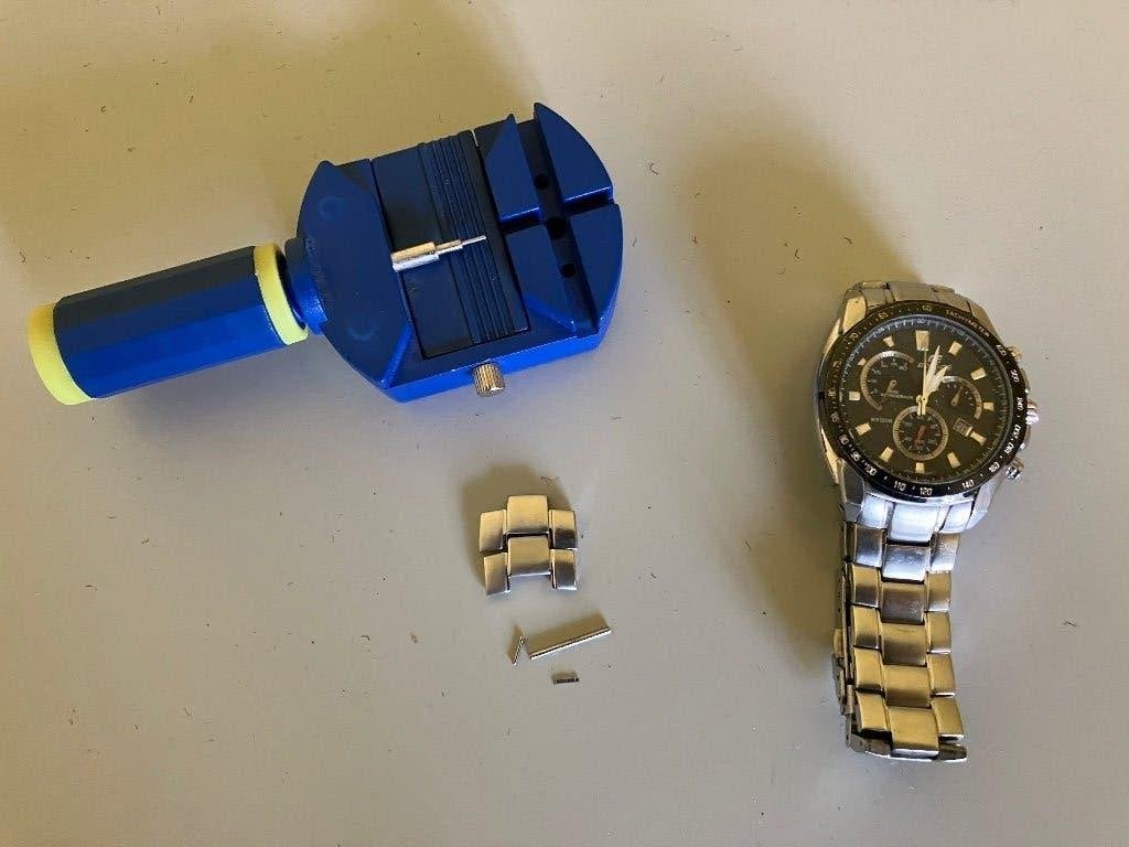 Horloge Casio Edifice met pons voor het bandje, Staal, Polshorloge, Ophalen of Verzenden, Zo goed als nieuw