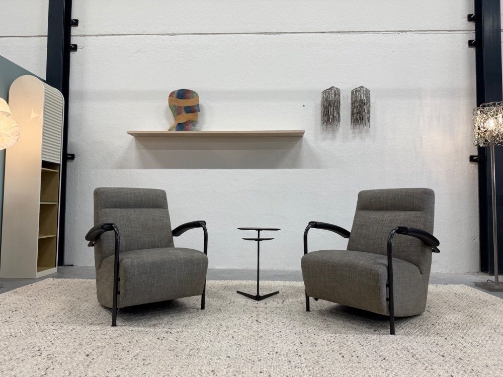 2 Nieuwstaat Leolux Scylla Fauteuil hoog Design stoel, Leolux, Info@leolux.nl, 75 tot 100 cm, Ophalen of Verzenden