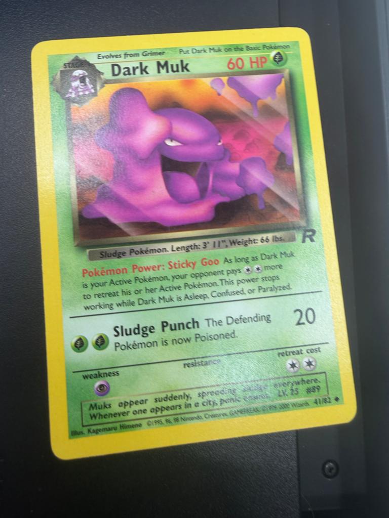 Dark Muk Pokémon kaart, Ophalen of Verzenden, Gebruikt, Losse kaart
