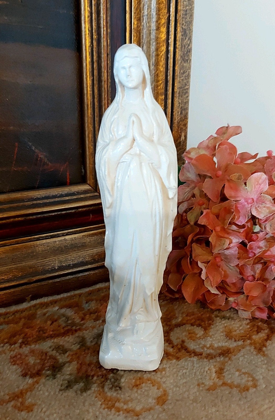 Oud Frans gipsen Mariabeeld, Antiek en Kunst, Ophalen of Verzenden