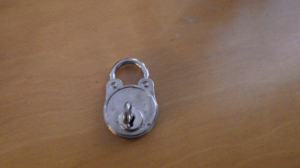 leuk hangslot, Ophalen of Verzenden, Gebruikt, Overige materialen, Overige typen