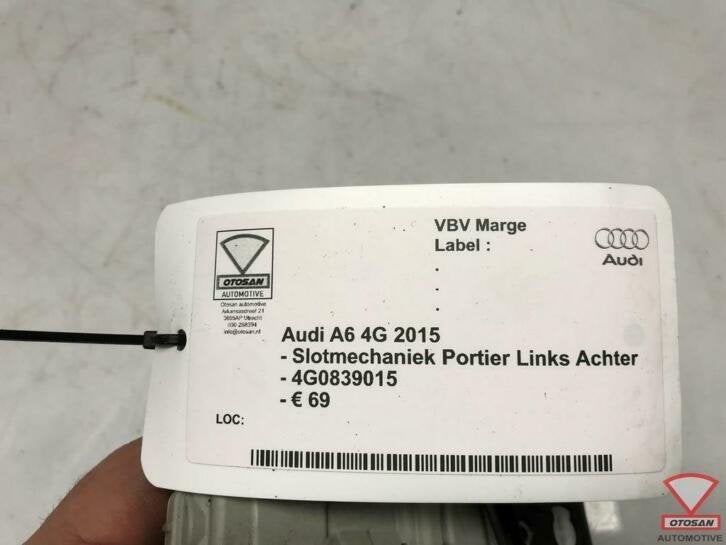 audi a6 4g 2015 slotmechaniek portier links achter 4g0839015, Auto-onderdelen, Gebruikt, AUDI AG, Auto-Union-Strasse 1
85045  Ingolstadt, DE