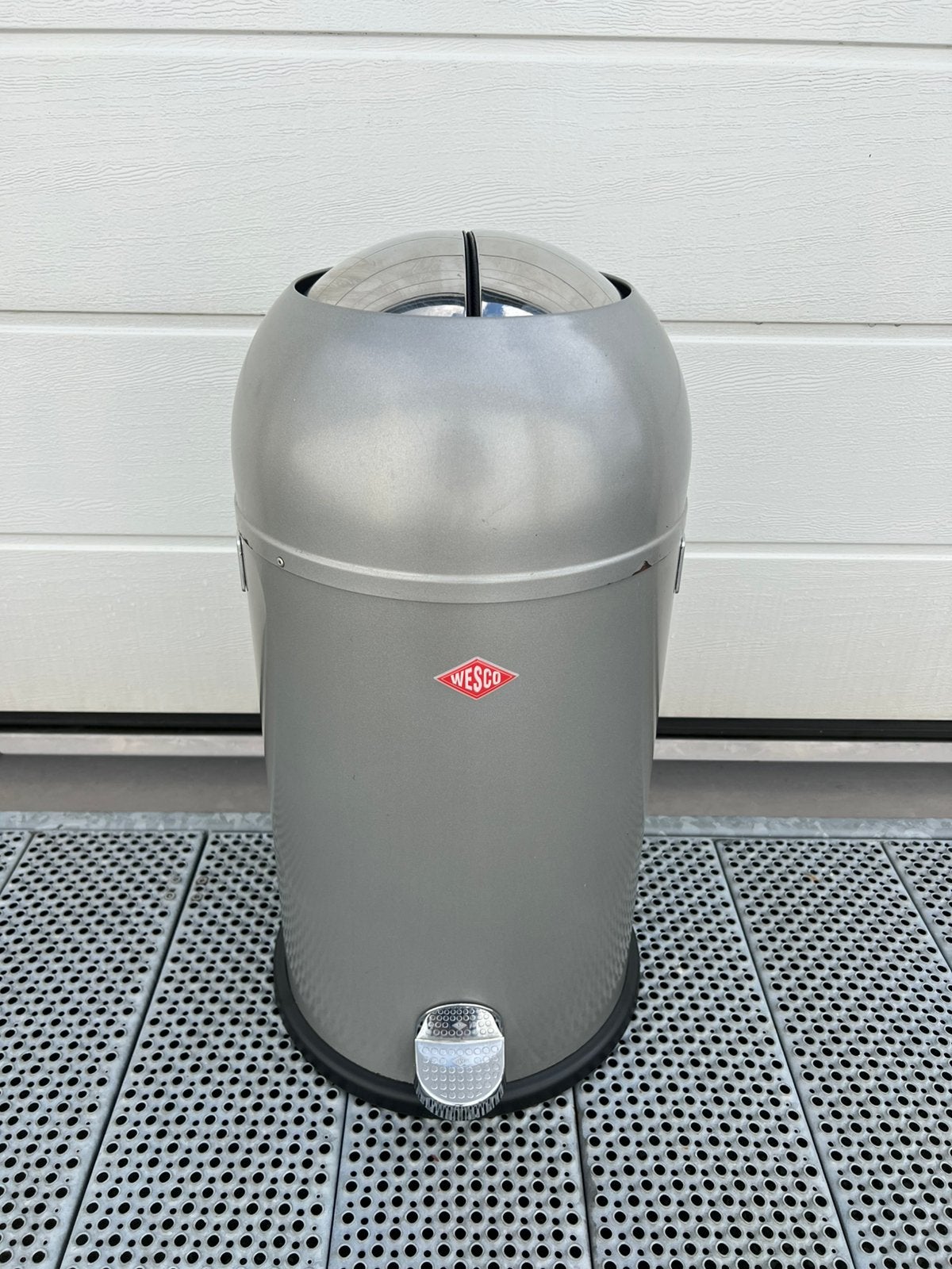 Wesco Kickmaster pedaalemmer Zilver, Huis en Inrichting, 50 – 75, Gebruikt, Met pedaal, Ophalen of Verzenden
