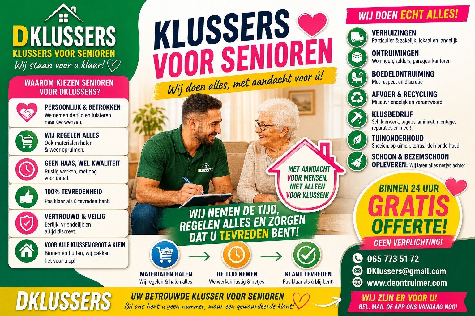 Klussers voor senioren,met betaalbare prijzen.