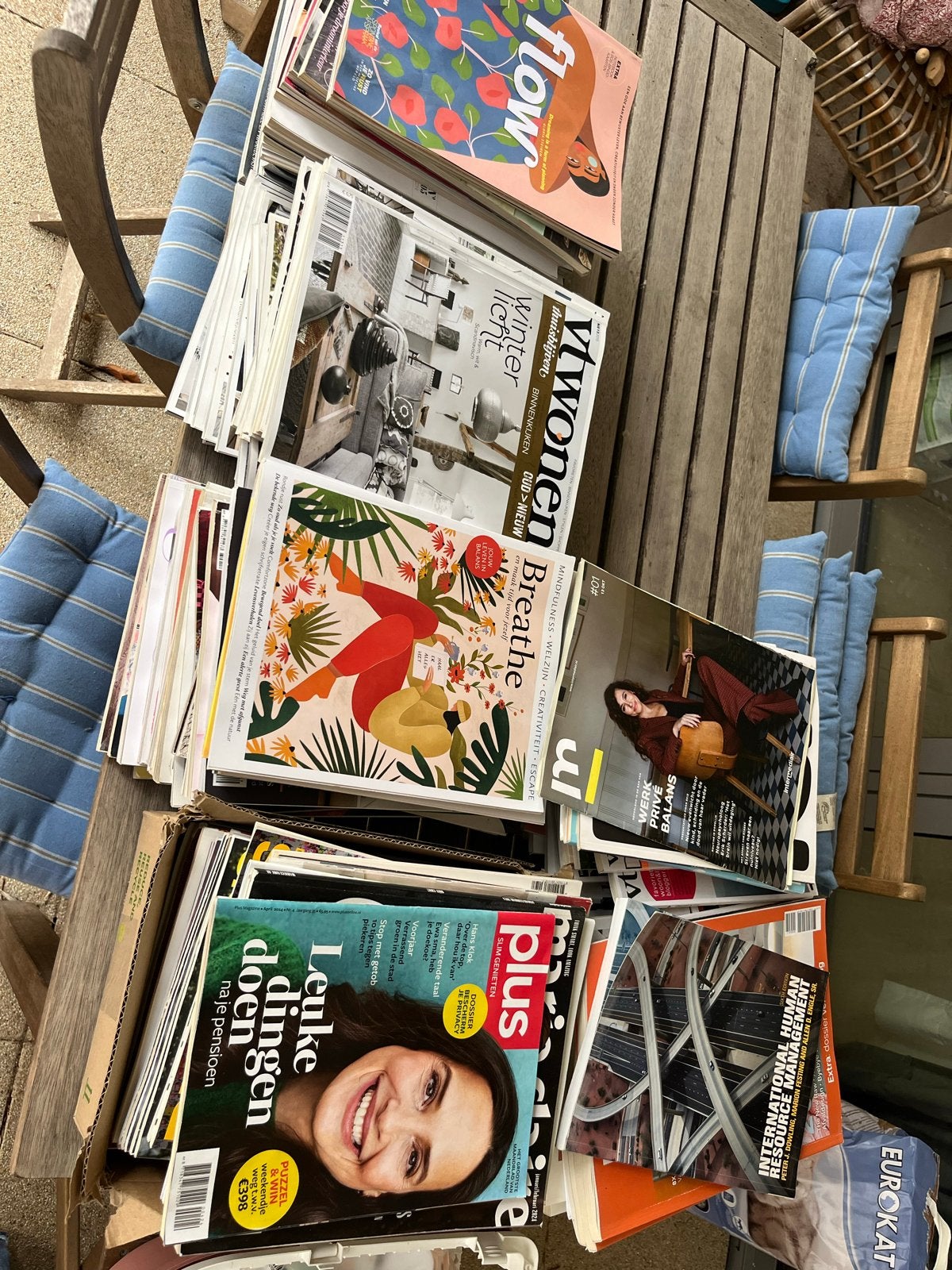 Diverse tijdschriften: vt wonen, Marie Claire, Eigen Huis &, Ophalen, Gelezen, Damesbladen