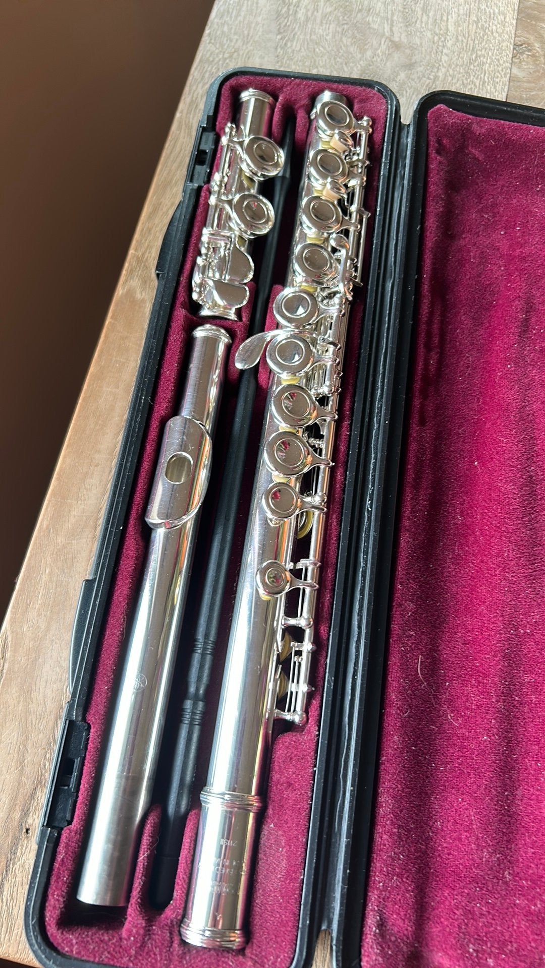 Verzilverde dwarsfluit yamaha, Muziek en Instrumenten, Ophalen of Verzenden