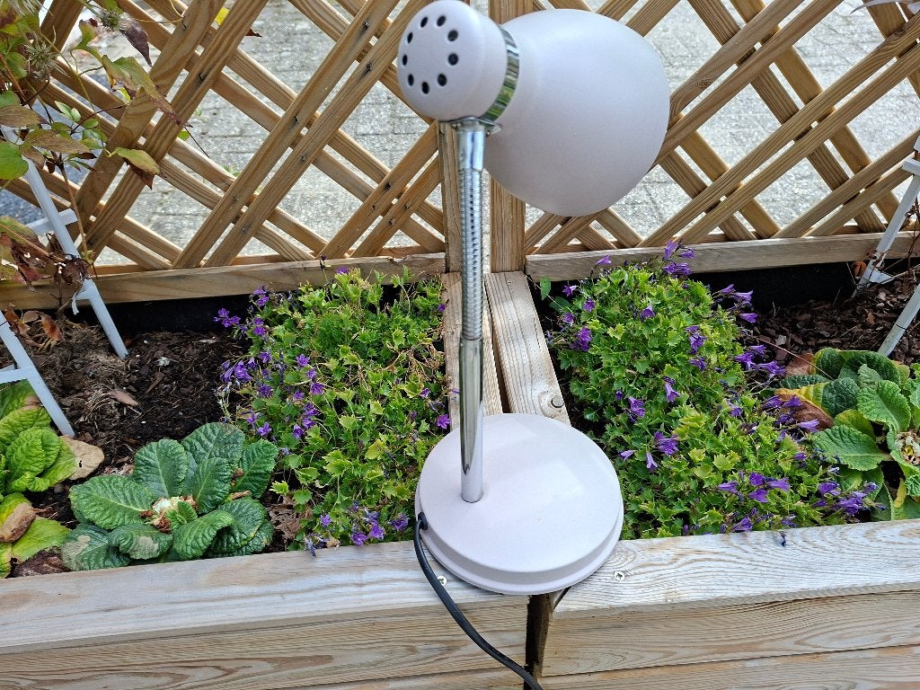 vintage metalen tafellamp schemerlamp, Ophalen of Verzenden, Gebruikt