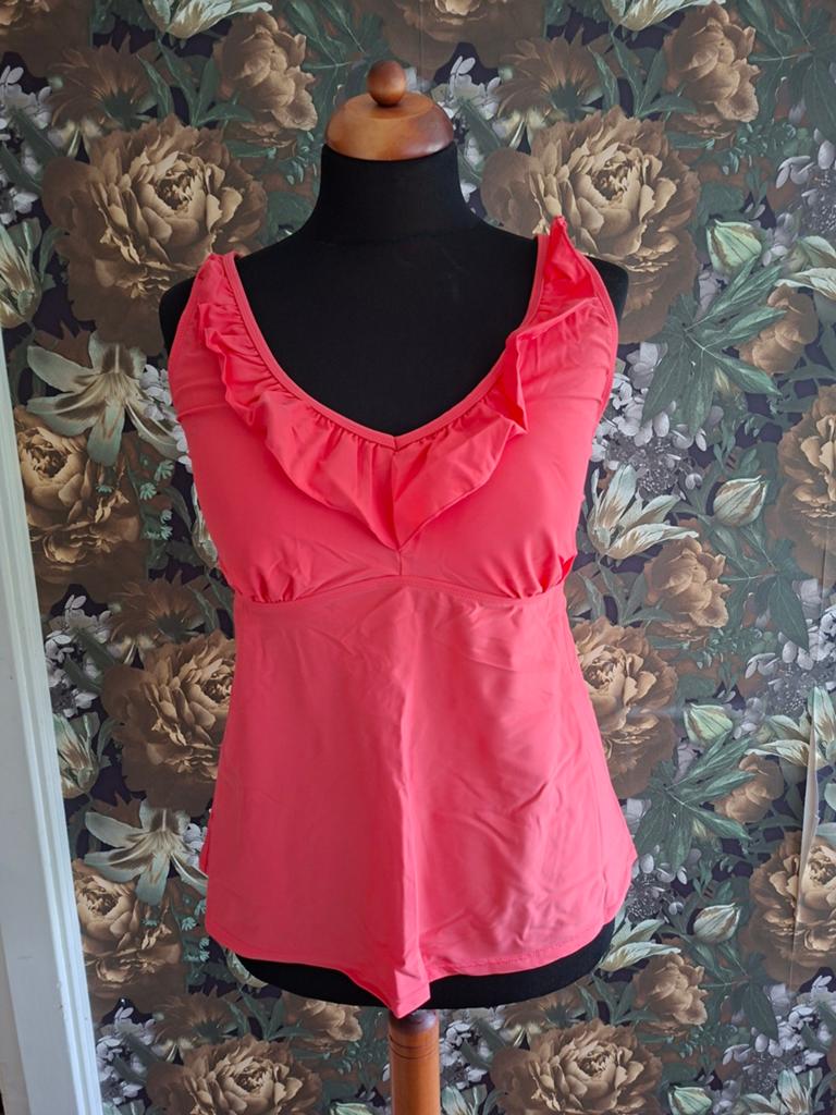 Koraal roze tanikini en bikini broekje maat 46 nieuw, Kleding | Dames, Badmode en Zwemkleding, Ophalen of Verzenden, Nieuw, Roze