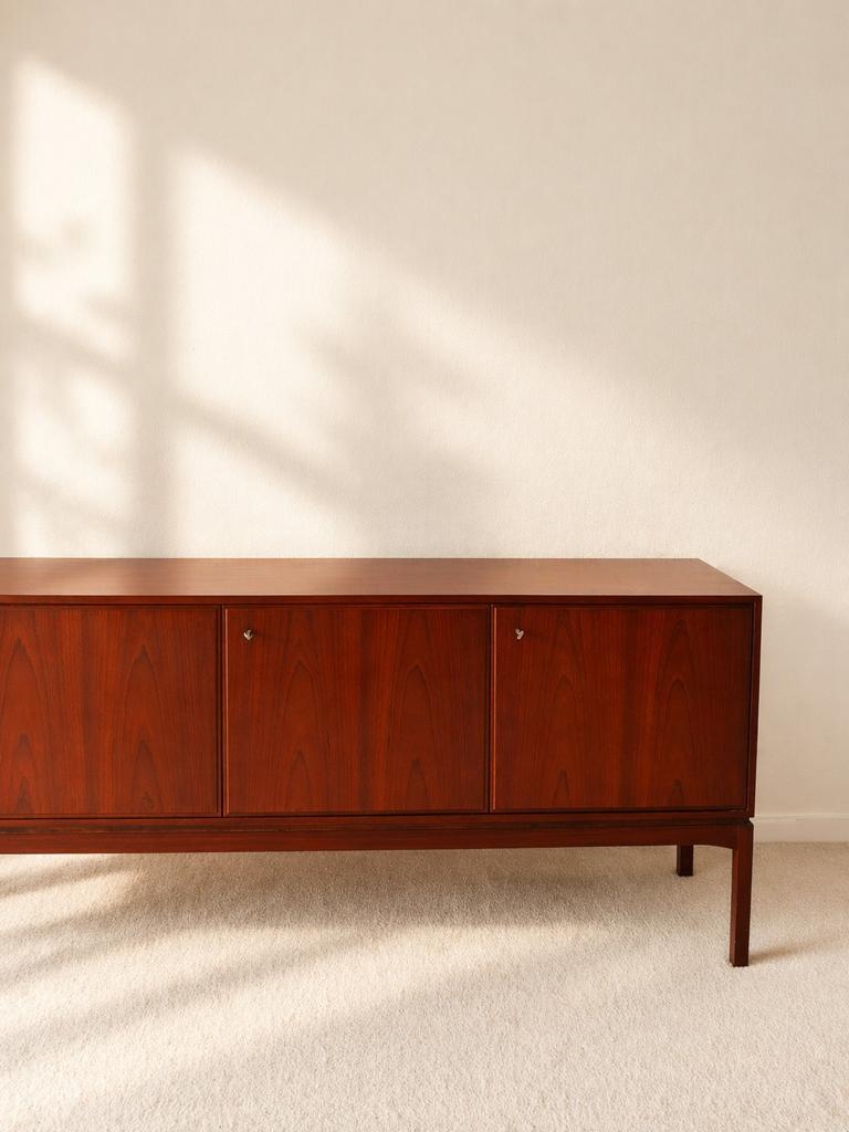 Strak Design pallissander kast in zeer goede conditie., Vintage, Zo goed als nieuw, 200 cm of meer, Hoofdstraat 70 Terborg
