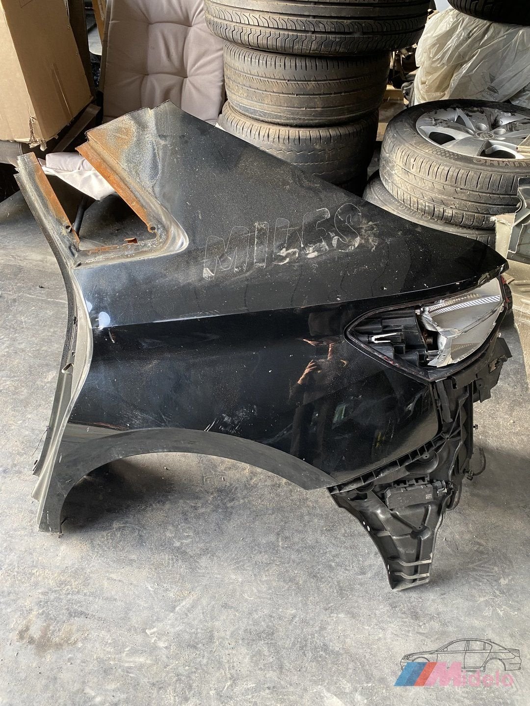AUDI A3 ACHTERSCHERM LINKS ZWART METALLIC, Gebruikt, -, -, Spatbord