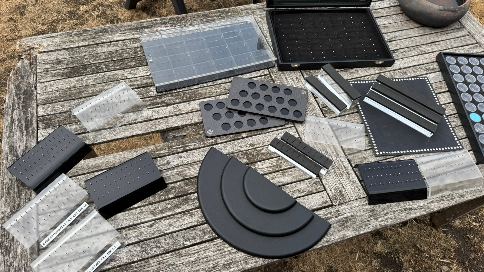 Grote partij juweel- & sieradendisplays / winkelinventaris, Ophalen, Zo goed als nieuw, Overige kleuren, Overige materialen